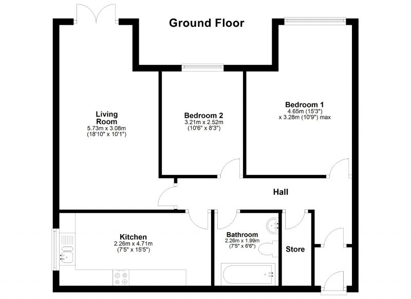 Floorplan for Ladybrook Court, Ladybridge Road, Stockport