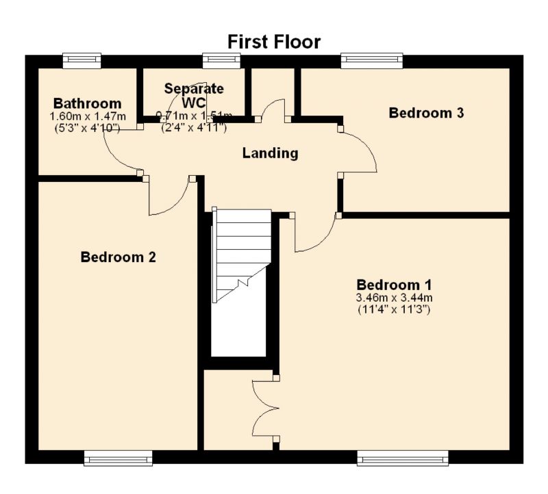 Floorplan for Bishopton Close, Levenshulme