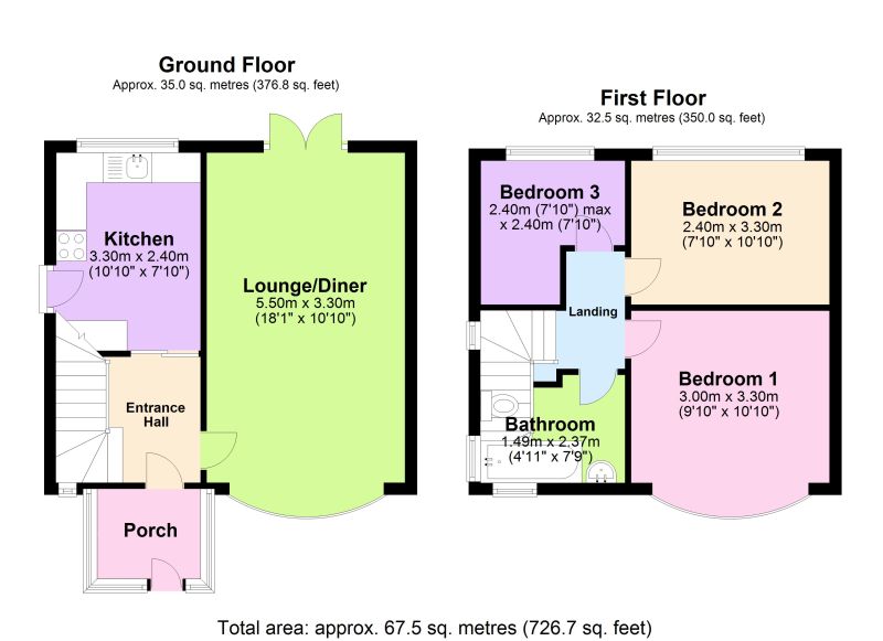 Floorplan for Beresford Crescent, Reddish, Stockport