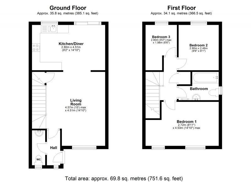 Floorplan for Orchard Vale, Edgeley, Stockport