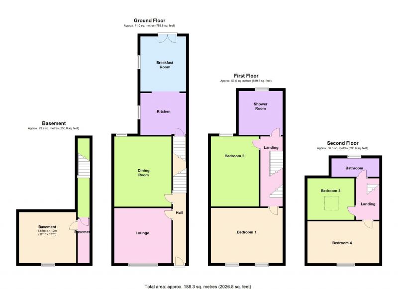 Floorplan for Brookfield Avenue, Bredbury, Stockport