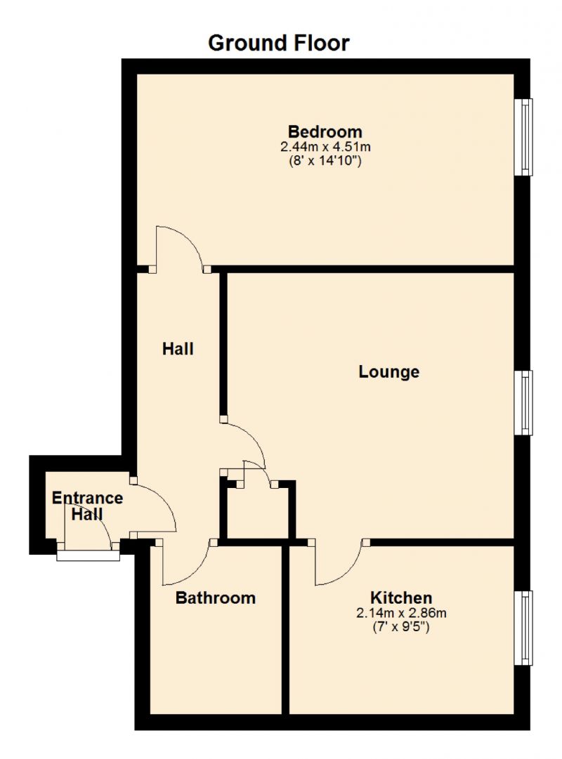 Floorplan for Surrey Lodge, 2-4 Birch Lane, Longsight