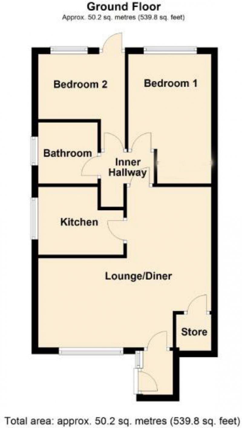 Floorplan for Shaw Heath Apartment 7 The Blue Bell, Stockport, Greater Manchester