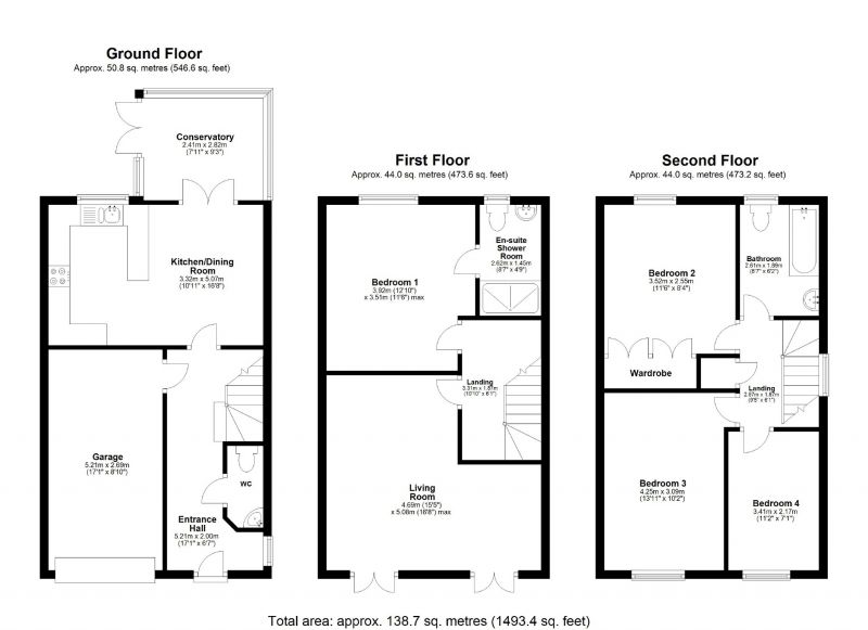 Floorplan for Highfield Close, Davenport, Stockport