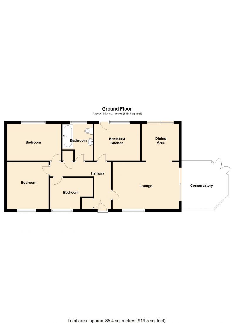 Floorplan for Lowick Green, Woodley, Stockport
