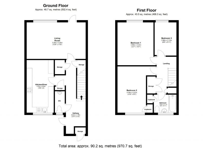 Floorplan for Randolph Place, Shaw Heath, Stockport