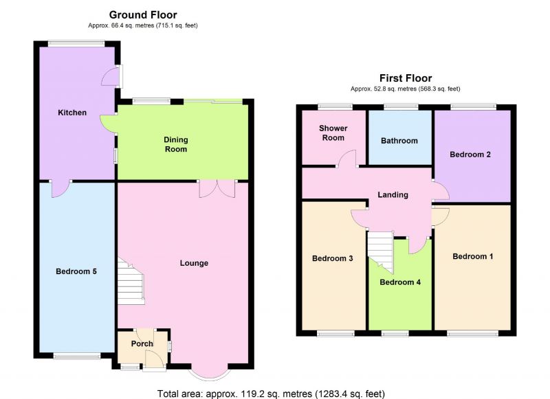 Floorplan for Wheatfield Close, Bredbury, Stockport