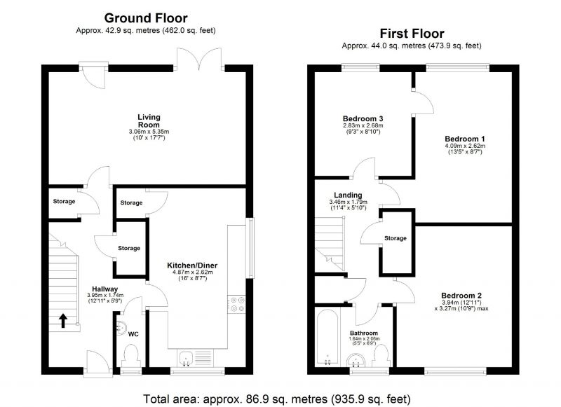 Floorplan for Rectory Fields, Stockport, Stockport