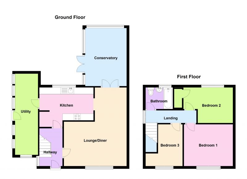 Floorplan for West Drive, Tintwistle, Glossop
