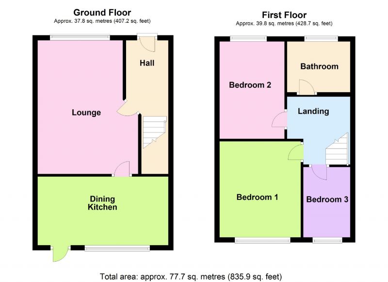 Floorplan for Dalton Street, Lytham St Annes