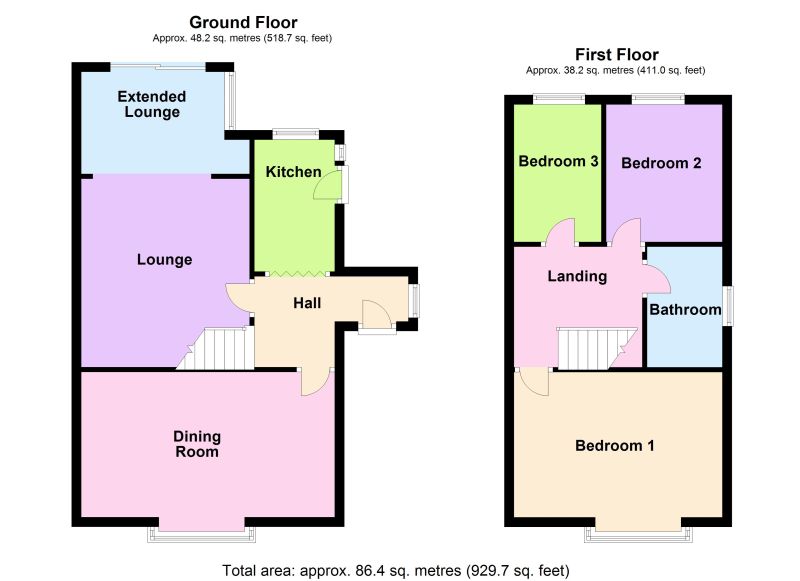Floorplan for Chiltern Drive, Woodsmoor, Greater Manchester