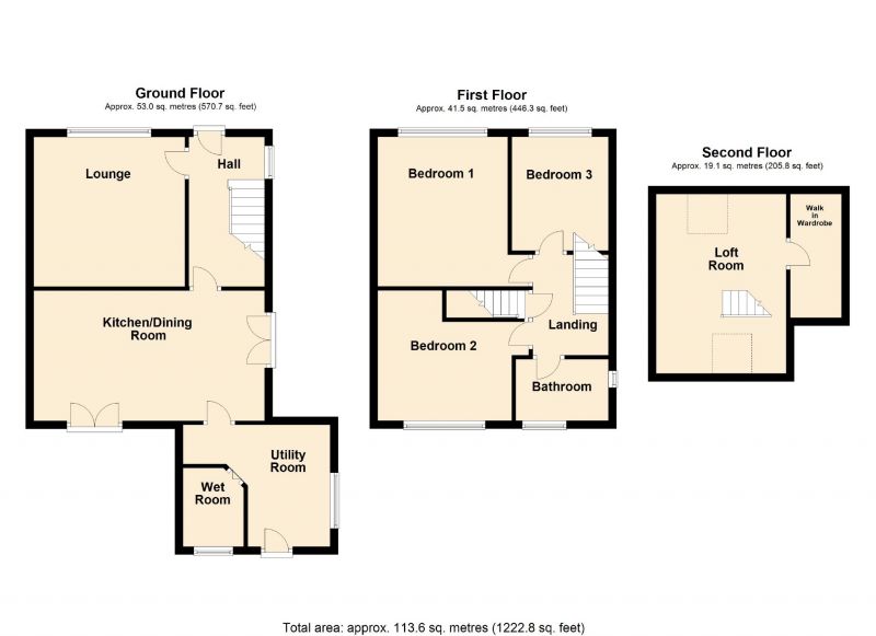 Floorplan for Alamein Drive, Romiley, Stockport