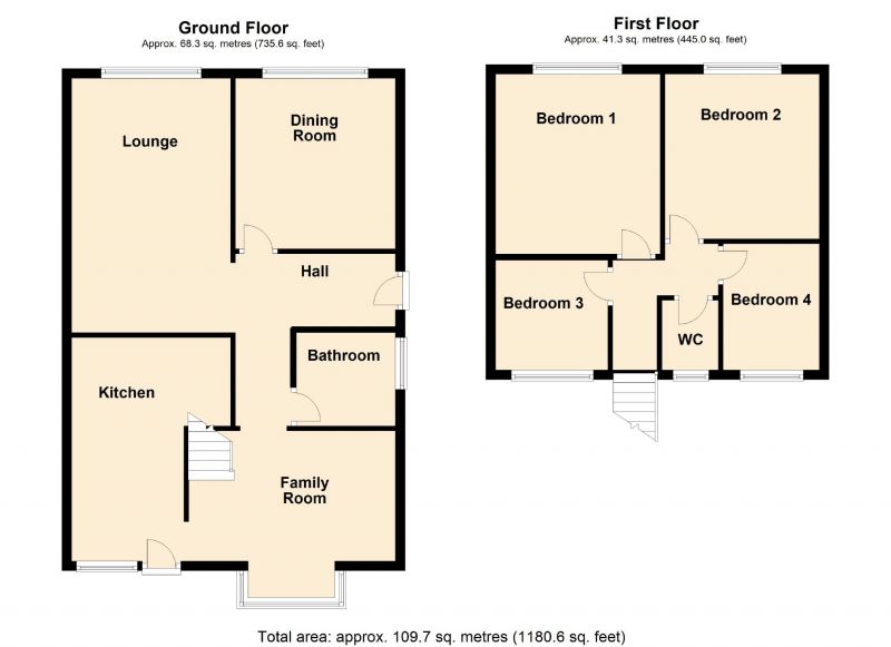 Floorplan for Begley Close, Romiley, Stockport