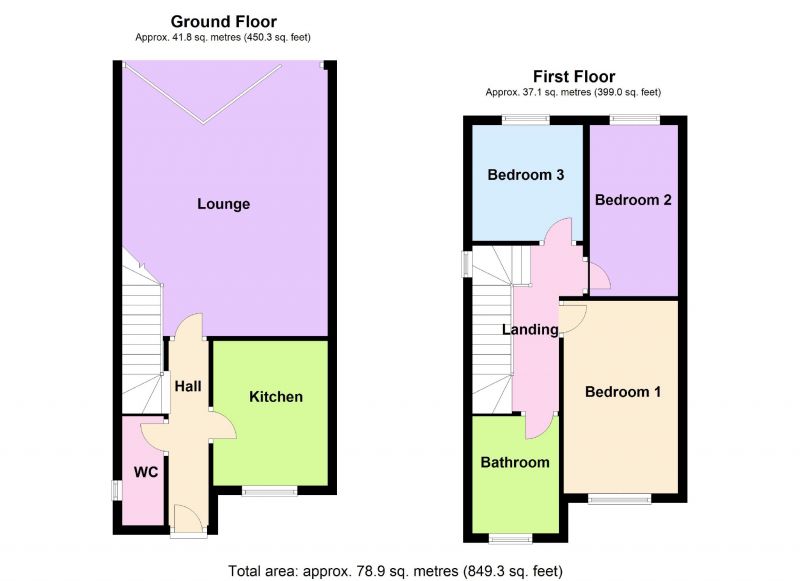 Floorplan for Knowsley Road, Offerton, Stockport