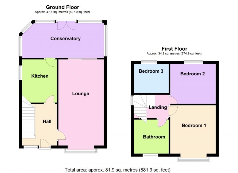Floorplan for Berkeley Close, Offerton, Stockport