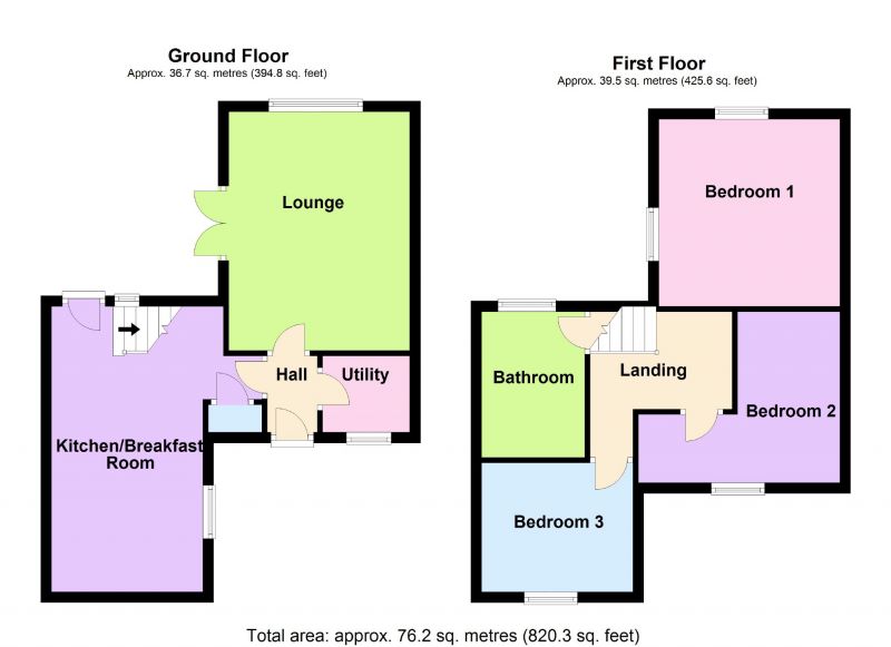 Floorplan for Tiree Close, Hazel Grove, Stockport