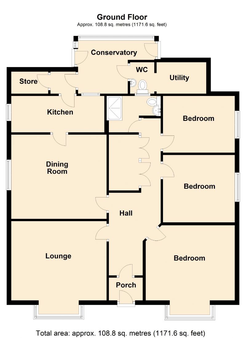 Floorplan for Brindley Avenue, Marple, Stockport