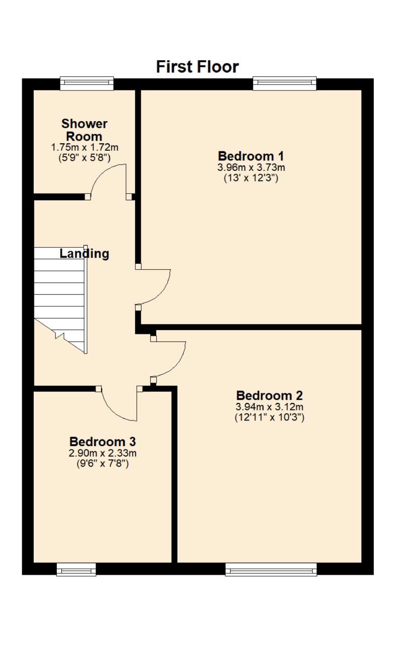 Floorplan for Sandywell Street, Openshaw, Greater Manchester