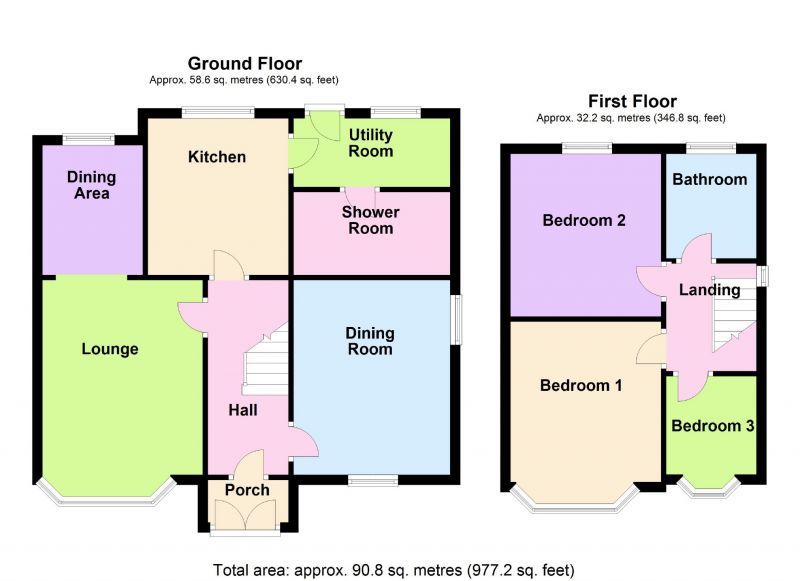 Floorplan for Tintern Grove, Offerton, Stockport