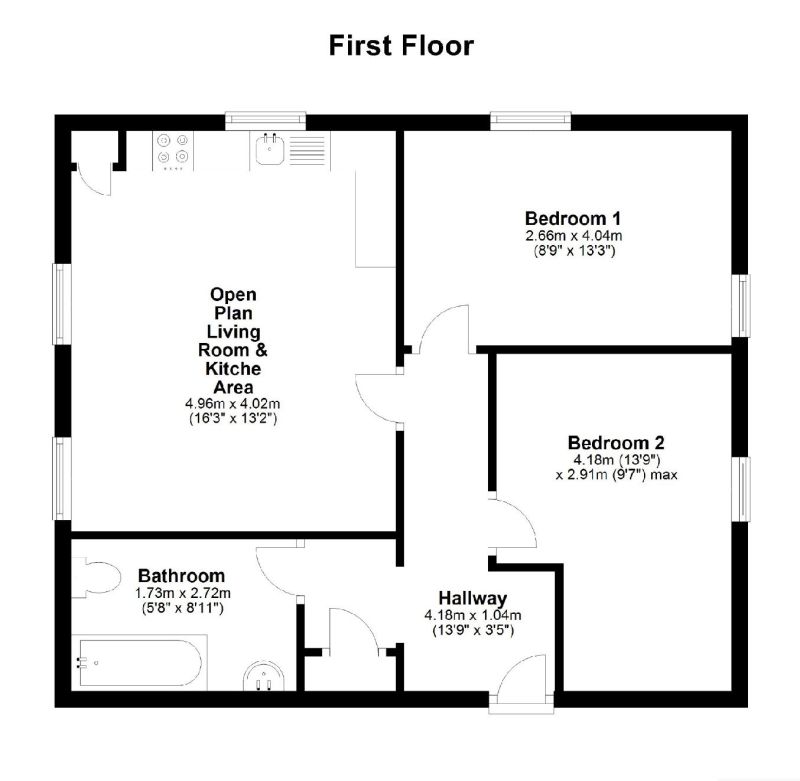 Floorplan for The Bow Garrett, Garrett Walk, Edgeley, Stockport