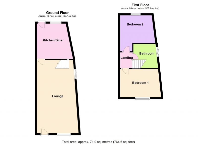Floorplan for Stream Terrace, Offerton, Stockport