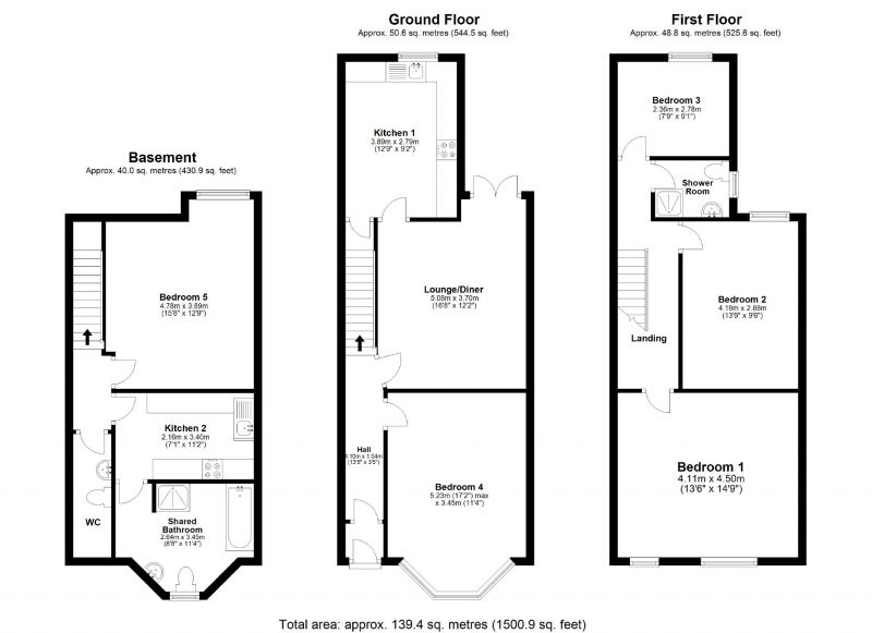 Floorplan for Wellington Grove, Shaw Heath, Stockport