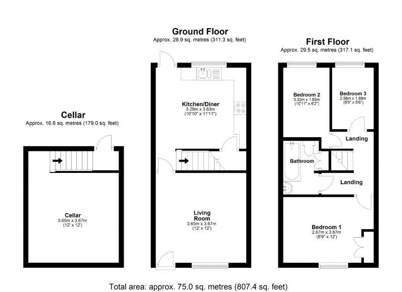 Floorplan for Glebe Street, Offerton, Stockport