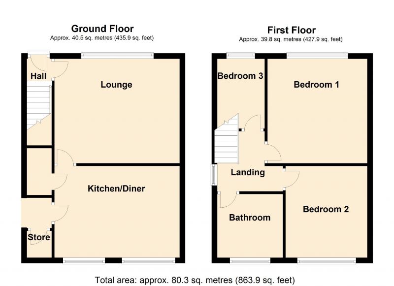 Floorplan for Windsor Grove, Romiley, Stockport