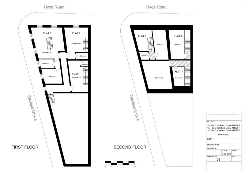 Floorplan for Four Shops and three flats 652 Hyde Road, Gorton, Manchester