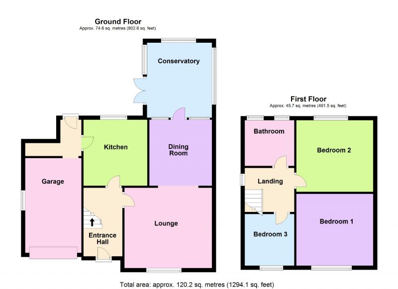 Floorplan for Aldwyn Crescent, Hazel Grove, Stockport