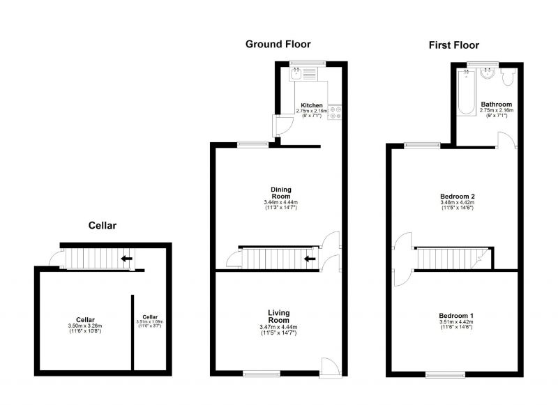 Floorplan for St. Matthews Terrace, Edgeley, Stockport