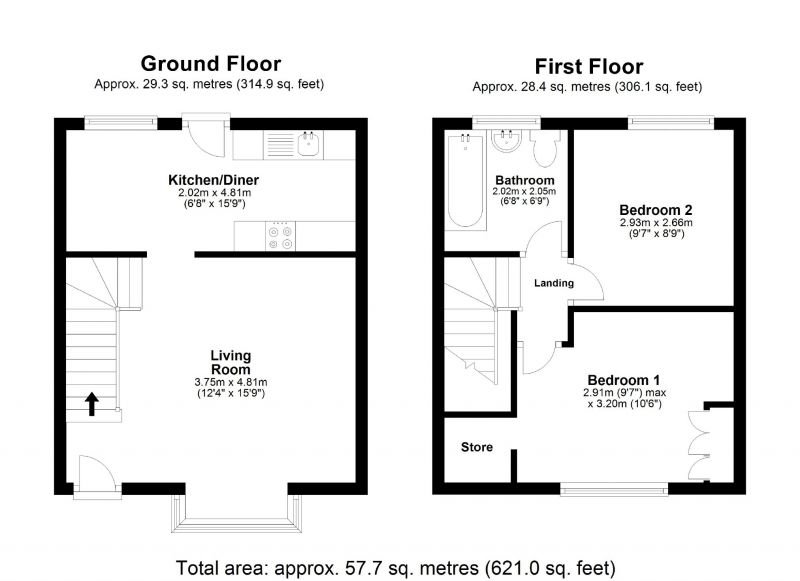 Floorplan for Thomson Street, Edgeley, Stockport