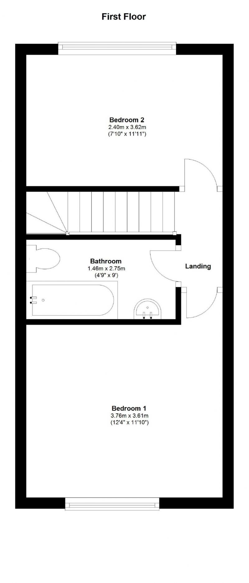 Floorplan for Hyacinth Close, Daisyfields, Stockport