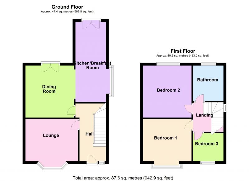 Floorplan for Hollymount Avenue, Offerton, Stockport