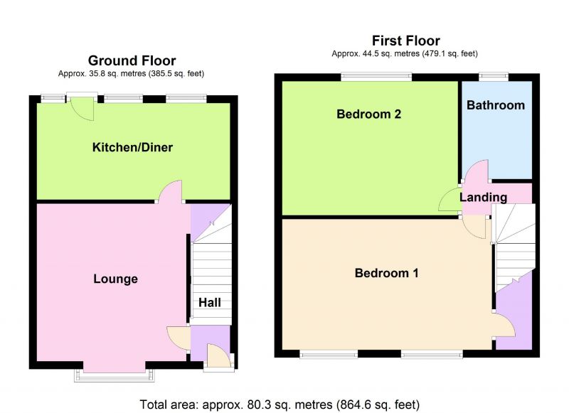 Floorplan for Marsland Terrace, Offerton, Stockport