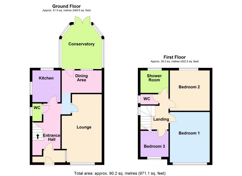 Floorplan for Edale Close, Hazel Grove, Stockport