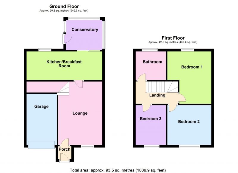 Floorplan for Harlech Drive, Hazel Grove, Stockport