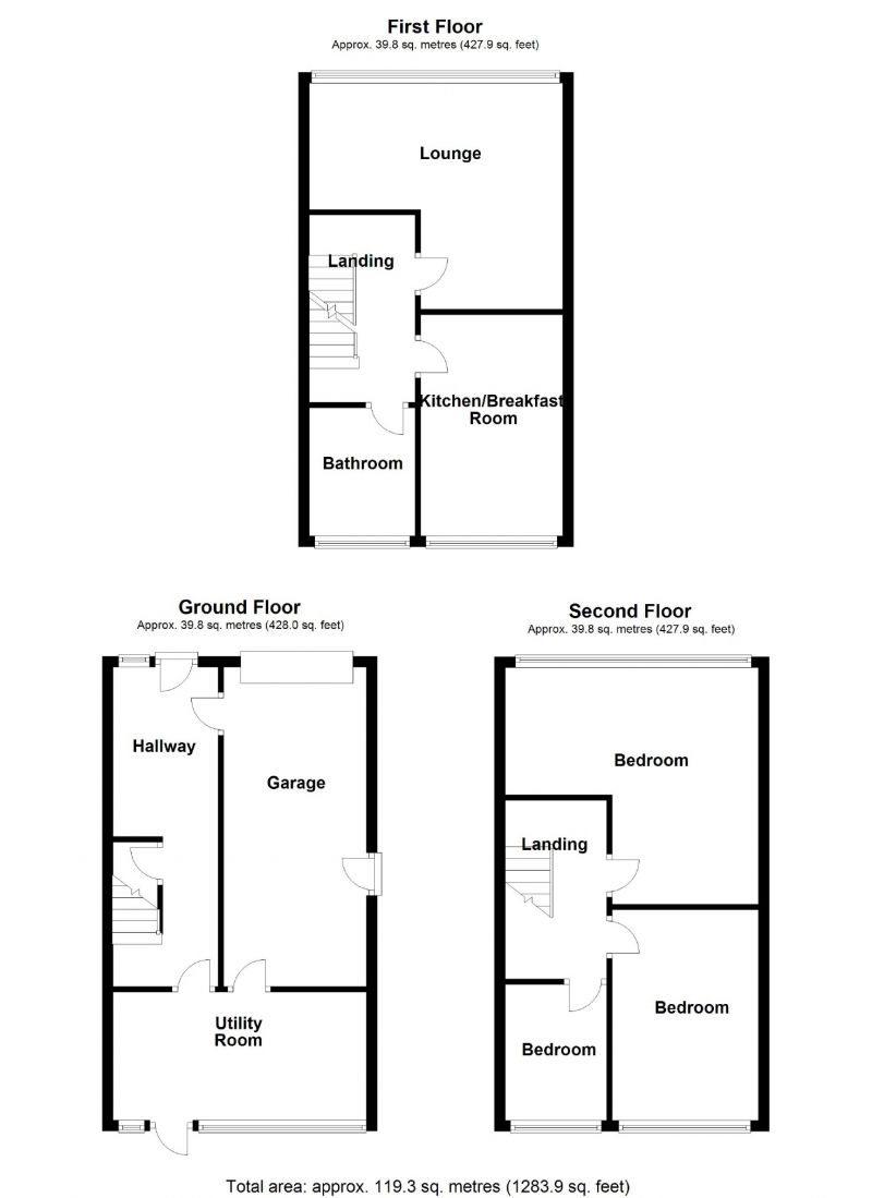 Floorplan for Croxton Close, Marple, Stockport