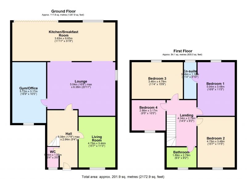 Floorplan for Acton Close, Mile End, Stockport
