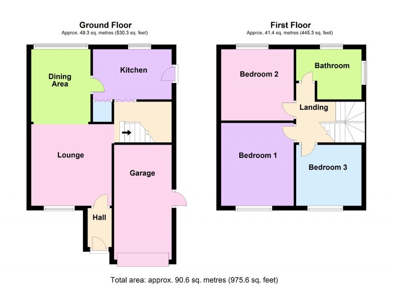 Floorplan for Dunlin Close, Offerton, Stockport