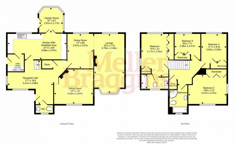 Floorplan for Witney Gardens, Warrington, Cheshire