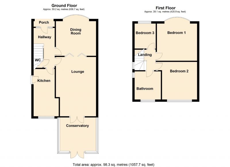Floorplan for Longwood Close, Romiley, Stockport