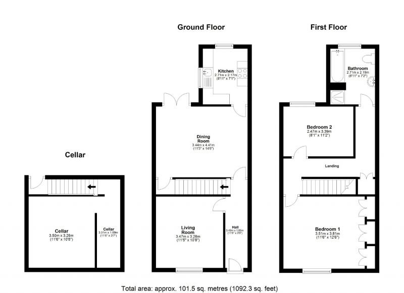 Floorplan for St Matthews Terrace, Edgeley, Stockport