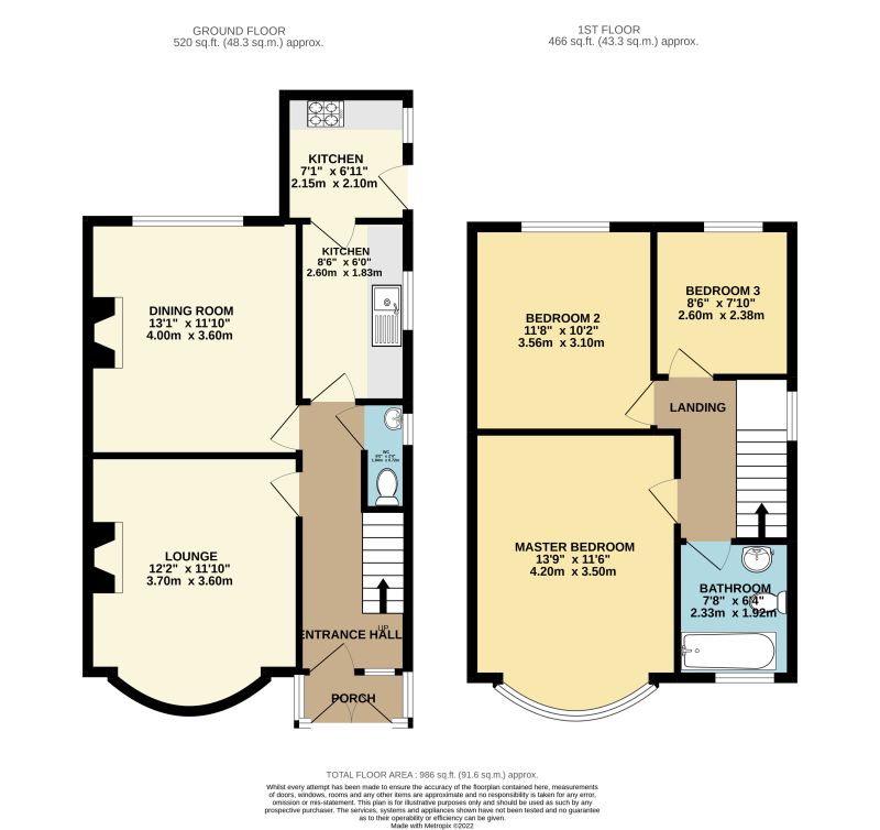 Floorplan for Yew Tree Road, Fallowfield, Greater Manchester