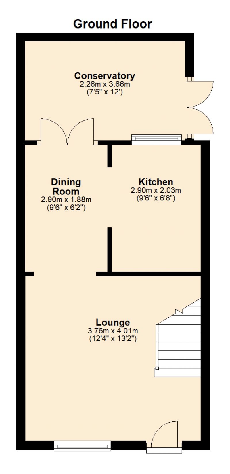 Floorplan for Reading Close, Openshaw, Manchester