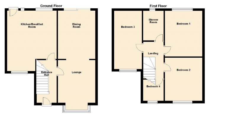 Floorplan for Woodfield Avenue, Bredbury, Stockport