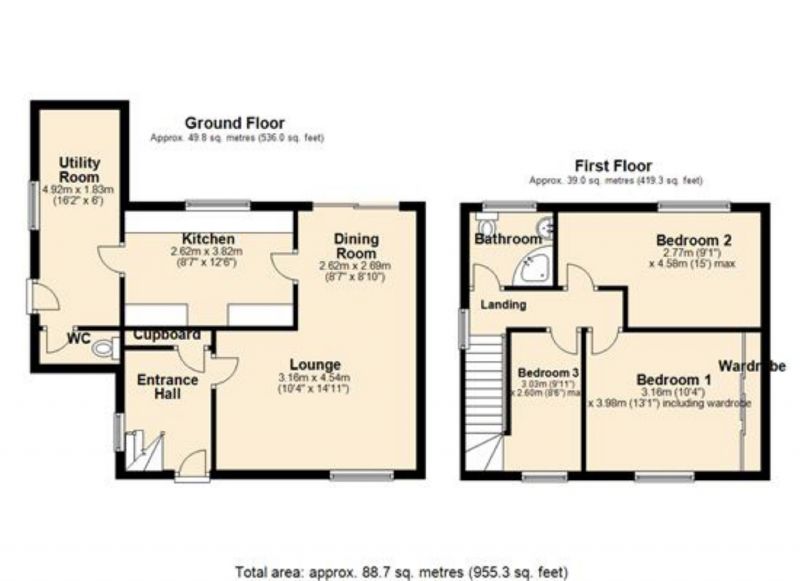 Floorplan for Earlsway, Macclesfield, Cheshire