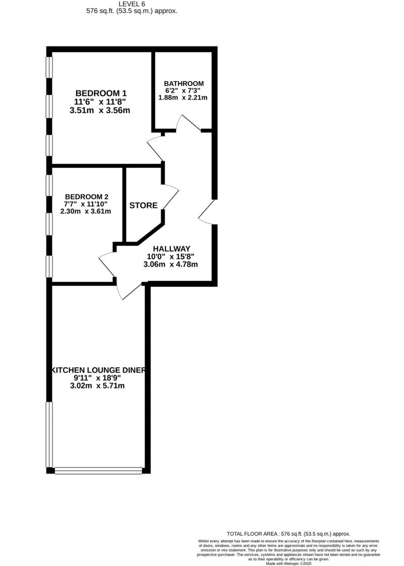 Floorplan for Acre House, 20 Benbow Street, Sale