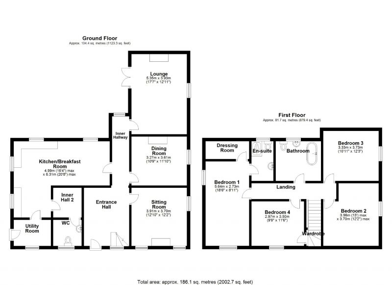 Floorplan for Rushton Spencer, Macclesfield, Cheshire