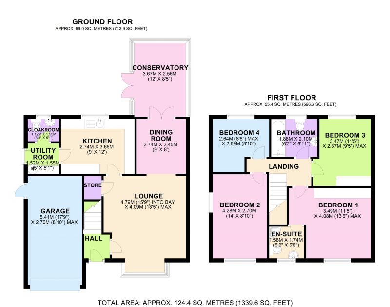 Floorplan for Devon Close, Middlewich, Cheshire